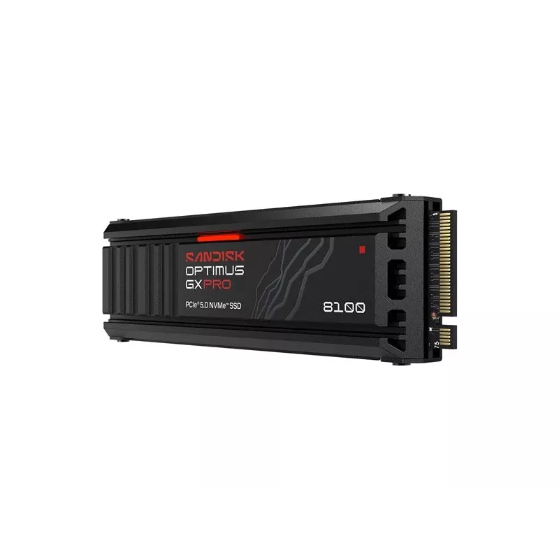 SanDisk Optimus GX PRO 8100 4TB PCIe Gen5 NVMe M.2 2280 SSD su šilumos šalintuvu ir aparatūrine šifravimo apsauga