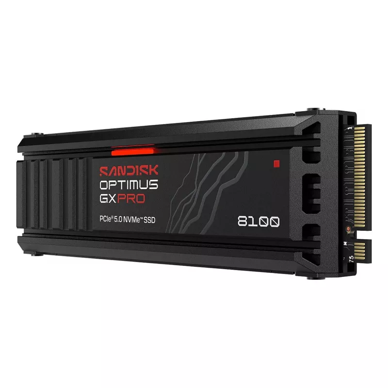 SanDisk Optimus GX PRO 8100 4TB PCIe Gen5 NVMe M.2 2280 SSD su šilumos šalintuvu ir aparatūrine šifravimo apsauga
