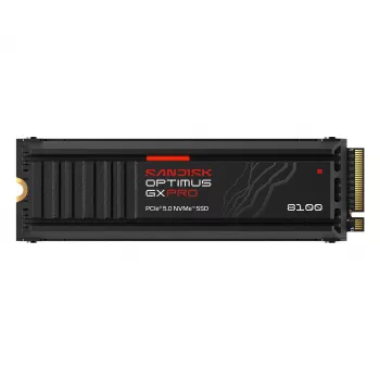 SanDisk Optimus GX PRO 8100 4TB PCIe Gen5 NVMe M.2 2280 SSD su šilumos šalintuvu ir aparatūrine šifravimo apsauga