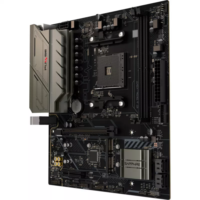 SAPPHIRE PULSE B550M AMD AM4 DDR4 Micro-ATX pagrindinė plokštė