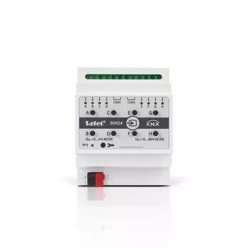 SATEL KNX-BIN24 8 kanalų dvejetainių įėjimų modulis, bėgelis DIN, KNX TP