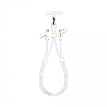 SBOX Lanyard White USB-C į USB-C laidas 1,5 m baltas