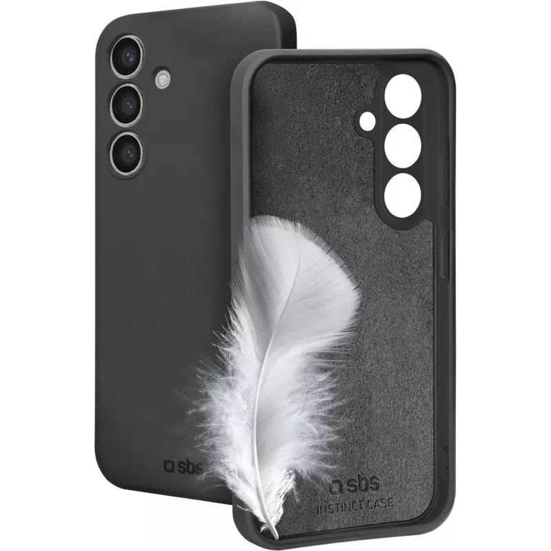 SBS Instinct dėklas Samsung Galaxy S24 - juodas TPU galinis dangtelis, apsaugantis nuo smūgių ir įbrėžimų, suderinamas su belaidžiu įkrovimu TEINSTSAS24K