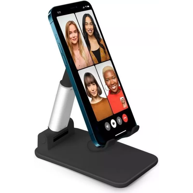 SBS Mobile TASTAND universalus sulankstomas stovas el. skaitytuvams, išmaniesiems telefonams ir planšetiniams kompiuteriams iki 12 colių - juodas ir sidabrinis