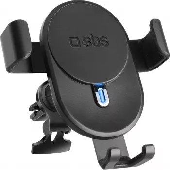 SBS TESUPWIR10CLIPSTG 10W belaidis automobilinis įkroviklis su laikikliu - juoda