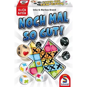 Schmidt Spiele Nochmal so gut (49365) – kauliukų žaidimo Nochmal! papildymas, 1–6 žaidėjams, nuo 8 metų, 20–30 minučių, 2 dvipusiai rezultatų lapai, 4 nauji žaidimo variantai, vokiečių kalba