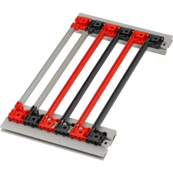 SCHROFF 24568356 19 colių 2U fiksuotas montavimo bėgelis serverių ir tinklo spintoms, plieninis, juodas RAL 9005, milteliniu būdu dažytas, 482,6 mm ilgio