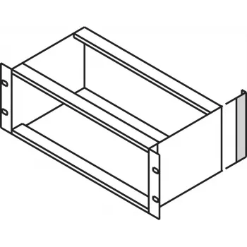 SCHROFF EMC kampinio profilio galinis elementas 3U korpusams, aliuminis, chromuotas, 128,4 mm, 24561198