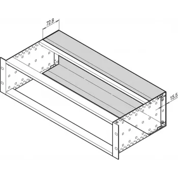 Schroff galinis dangtis 19 inch pastatui, 3U 84HP, 220 mm gylio, plieninis, cinkuotas 34561752