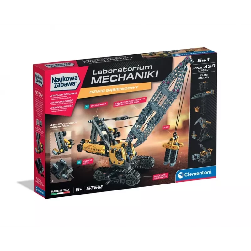 Clementoni 50402 Scientific Fun Mechanics Laboratory Crawler Crane