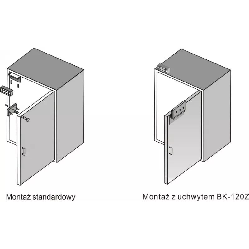 SCOT EL-120 elektromagnetinis užraktas 120kg (260lbs) 12V DC, fail-safe, montuojamas ant paviršiaus