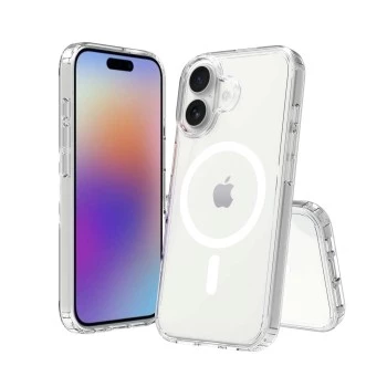 „Screenor“ „SCREENOR“ buferinis dėklas, skirtas „Apple iPhone 17“, su „MagSafe“, permatomas