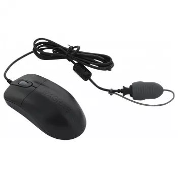 Seal Shield Silver Storm Wired Optical Mouse, 3 Mygtukai, USB, Juoda, 800 DPI, IP68 Vandeniui Atspari, Tinkama Plauti Indaplovėje