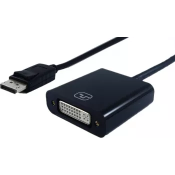 SECOMP STANDARD DisplayPort (vyriškas) į DVI-D Single Link (moteriškas) adapterio kabelis, 15cm, juodas (11.55.3202)