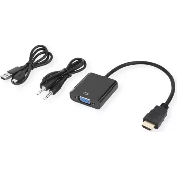 SECOMP STANDARD HDMI į VGA + 3,5 mm garso adapterio kabelis, 0,23 m (S3210)