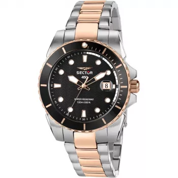 SECTOR MAN R3253276002 41 mm nerūdijančio plieno kvarcinis laikrodis su mėlynu ciferblatu ir sidabrine Milano tinklelio apyranke