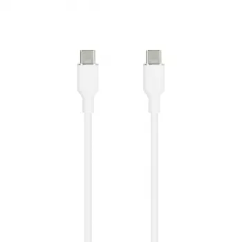 SEEK TOTI USB-C į USB-C silikoninis kabelis 1m 3A Baltas