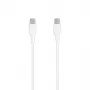 SEEK TOTI USB-C į USB-C silikoninis kabelis 1m 3A Baltas