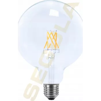 SEGULA LED Globe 125 Clear E27 6.5W 650Lm 2700K Šilta balta, pritemdoma