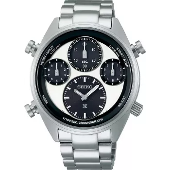 SEIKO SFJ001P1 Vyriškas saulės energijos chronografinis laikrodis 42 mm nerūdijantis plienas