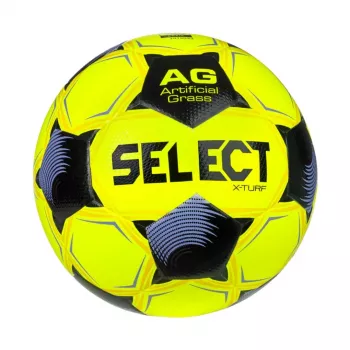 Select X-Turf v26 FIFA Basic futbolo kamuolys, 5 dydis, geltona-juoda-violetinė
