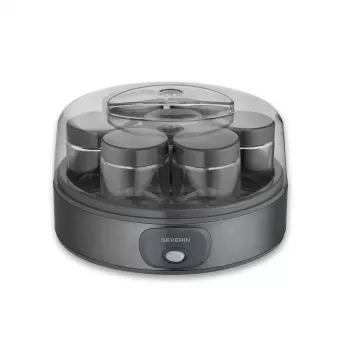 Severin JG 3510 Jogurto gaminimo aparatas, 7 x 150 ml stiklinės talpos, 13 W, baltas
