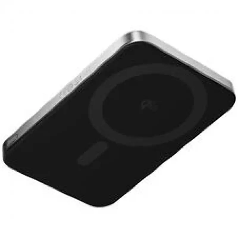 SHARGE AeroMag Air 5000mAh nešiojamas įkroviklis su Qi2 15W belaidžiu įkrovimu ir 20W USB-C PD, juodas YDD-AEROMAGAIR-M6
