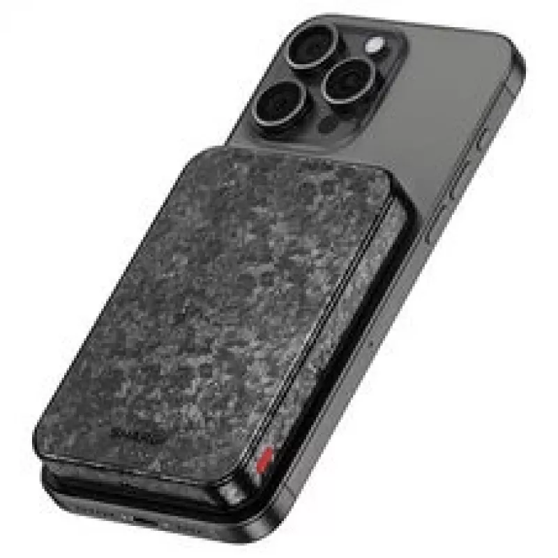 SHARGE CarbonMag 10K belaidis maitinimo bankas, 10 000 mAh, Qi2 15 W, USB-C 20 W, juodas YDD-SG-C2TXWCX-HEI