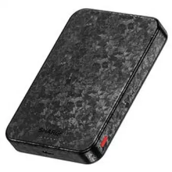 SHARGE CarbonMag 10K belaidis maitinimo bankas, 10 000 mAh, Qi2 15 W, USB-C 20 W, juodas YDD-SG-C2TXWCX-HEI
