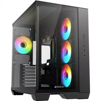 Sharkoon Steel Shark Black Tempered Glass x2 Mid-Tower Case