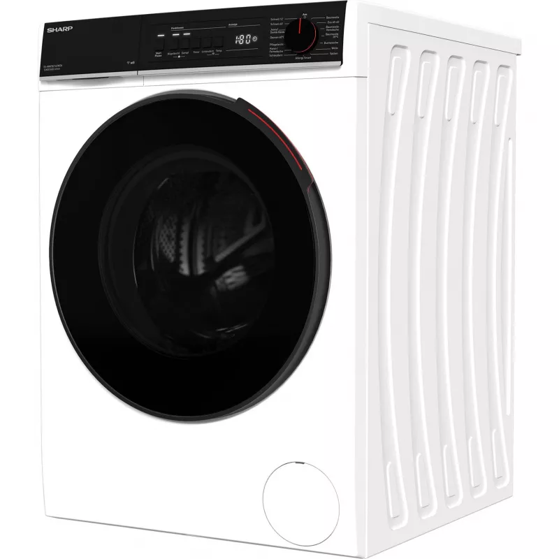 SHARP ES-WNFB214CWDA-DE Priekinio pakrovimo skalbyklė, 10 kg, 1400 aps./min., balta, Wi-Fi, Advanced Inverter variklis