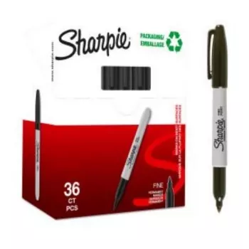 Sharpie plonai rašantys permanentiniai žymekliai, įvairių spalvų rinkinys, 36 vnt. (32+4 bonus)