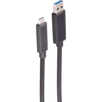 SHIVERPEAKS aktyvus optinis USB-A į USB-C kabelis, USB 3.2 Gen 1, 5 Gbps, 30 m, juodas BS30-38485