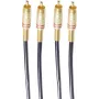 shiverpeaks BASIC-S 2x RCA į 2x RCA garso kabelis 2,5 m juodas/auksinis BS40224