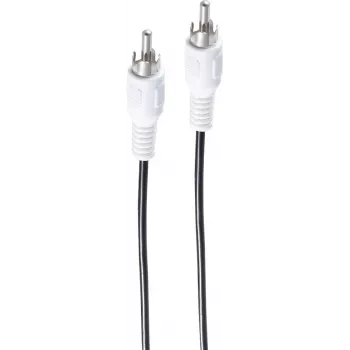 SHIVERPEAKS BASIC-S Mono RCA garso kabelis, 5,0 m, juodas, polietileno maišelyje BS40005