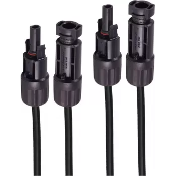 SHIVERPEAKS BS02-32085 PV4 prailginimo kabelių rinkinys, 4mm², 2x 15m, juodas, MC4 jungtys, atsparus UV, TÜV sertifikuotas