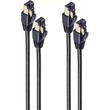 SHIVERPEAKS BS08-41025-2 Cat8.1 tinklo kabelis, F/FTP, RJ45, 1m, juodas