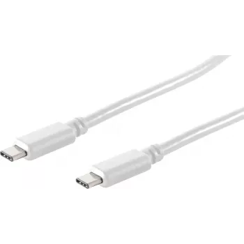 shiverpeaks BS13-45026 USB-C į USB-C kabelis, 1 m, baltas, USB 3.2 Gen 2, 10 Gbps, 100 W PD