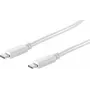 shiverpeaks BS13-45026 USB-C į USB-C kabelis, 1 m, baltas, USB 3.2 Gen 2, 10 Gbps, 100 W PD