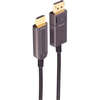 SHIVERPEAKS BS30-20485 aktyvus optinis DisplayPort į HDMI adapterio kabelis, 4K60, 30m, juodas