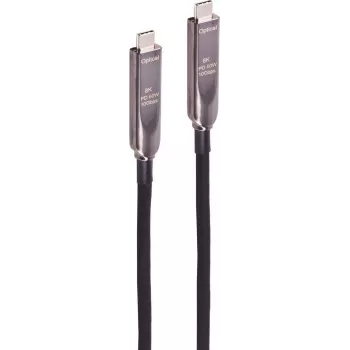 SHIVERPEAKS BS30-43075 USB-C hibridinis kabelis, 10 m, 8K 60Hz, 10 Gbps, 60W PD, PVC, juodas