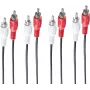 SHIVERPEAKS BS40112 4 kanalų RCA audio kabelis, 1,5 m, auksuoti kontaktai, juodas