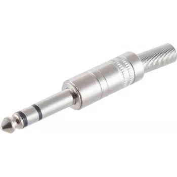 ShiverPeaks BS50200 6,3 mm stereo kištukas, 3 polių, metalinis, lituojamas, su kabelio apsauga