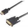 SHIVERPEAKS BS77481 HDMI Type A (vyriškas) į DVI-D (vyriškas) vaizdo kabelio adapteris, 1,5 m, juodas, auksuoti kontaktai, trigubas ekranavimas, palaiko 1920x1200