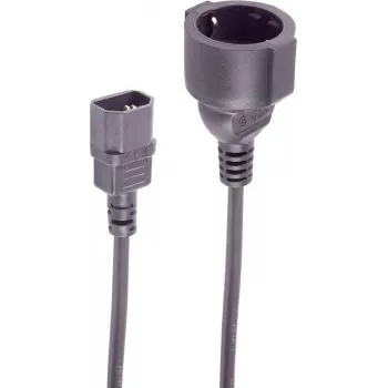 SHIVERPEAKS IEC C14 į CEE 7/3 maitinimo adapterio kabelis, 1 mm², 0,5 m, juodas BS09-07015