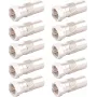 SHIVERPEAKS IEC male to F female adapterių rinkinys, 10 vnt., 75 Ohm, nikeliuoti BS85323-SET10
