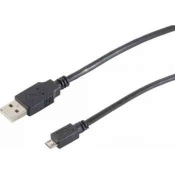 SHIVERPEAKS S-Conn 77183-HQ 3m USB A – Micro-USB B vyriškas-vyriškas juodas USB kabelis