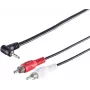 SHIVERPEAKS S/CONN maximum connectivity 3,5 mm stereo kampinis jack į 2 RCA audio kabelis, 1,5 m, auksuoti kontaktai, dvigubas ekranavimas 30842
