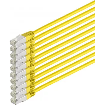SHIVERPEAKS S/CONN maximum connectivity Cat 6 S/FTP PIMF halogen-free tinklo kabelių rinkinys, 10x 1,0 m, geltonas (75711-HY-SET-10)