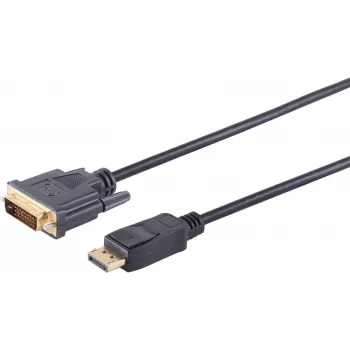 SHIVERPEAKS S/CONN maximum connectivity DisplayPort į DVI-D kabelis, 20-pin DP male į 24+1 DVI-D male, auksuoti kontaktai, 7,5 m, juodas 77497-1